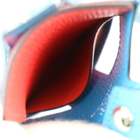 HERMES Blue Card Holder - Picture 5 of 7